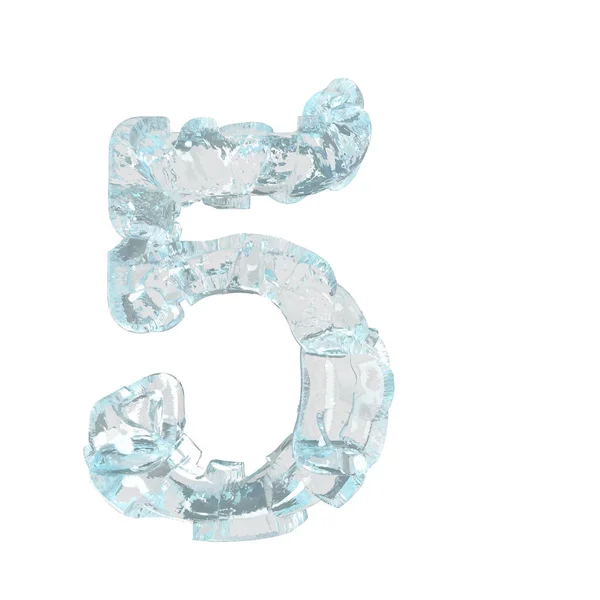 Symbol Made Broken Ice Number —  Vetores de Stock