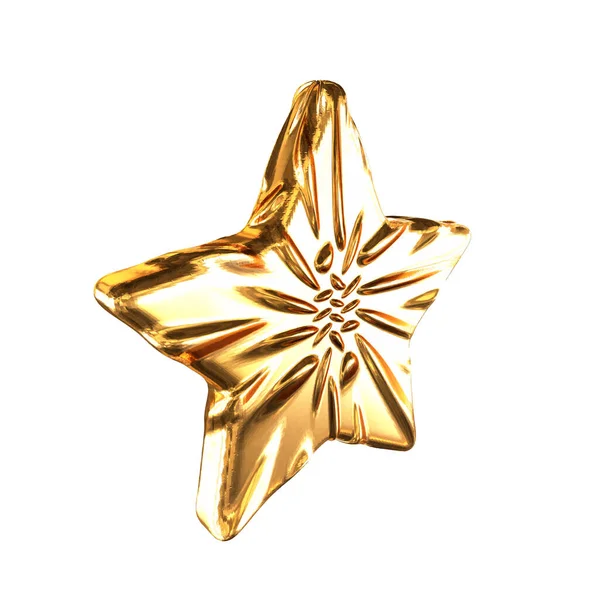Ribbed Stars Made Gold — Stockvector