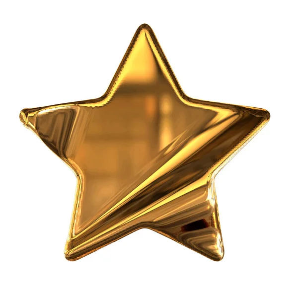 3D ribbed stars made of gold