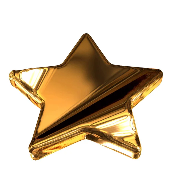 Ribbed Stars Made Gold — Vetor de Stock