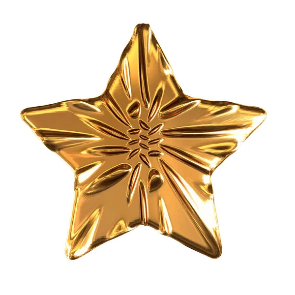 Ribbed Stars Made Gold — ストックベクタ