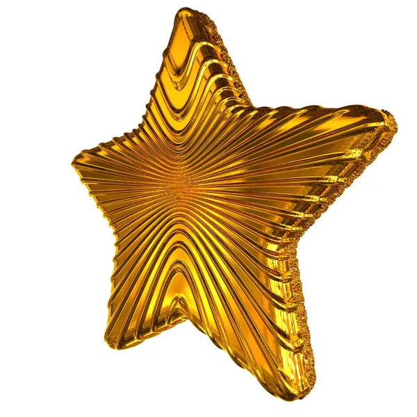 Ribbed Stars Made Gold — Image vectorielle