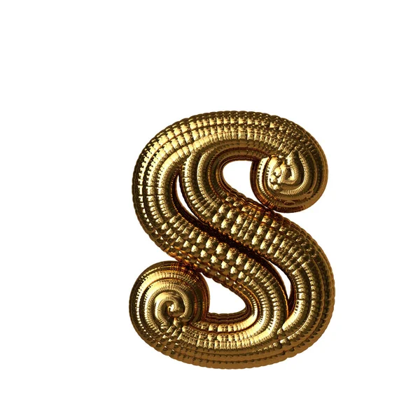 Symbol Made Gold Spheres Letter —  Vetores de Stock