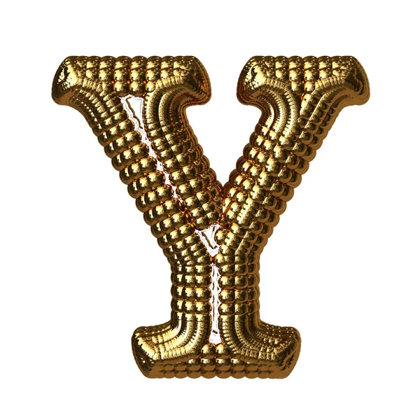 Symbol Made Gold Spheres Letter — Image vectorielle