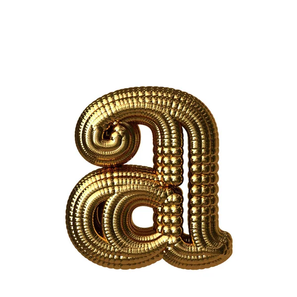 Symbol Made Gold Spheres Letter — Vetor de Stock