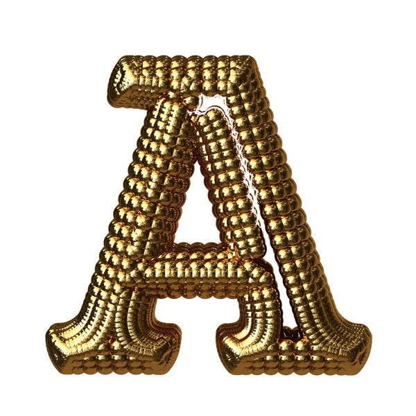 Symbol Made Gold Spheres Letter — Stok Vektör