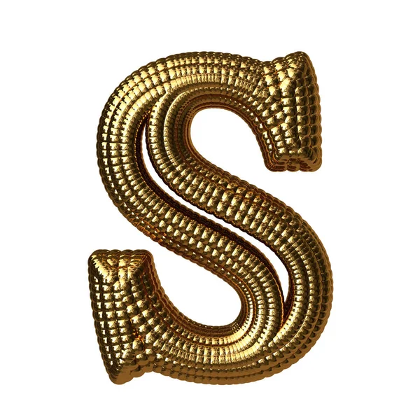 Symbol Made Gold Spheres Letter —  Vetores de Stock