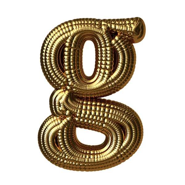 Symbol Made Gold Spheres Letter — Archivo Imágenes Vectoriales