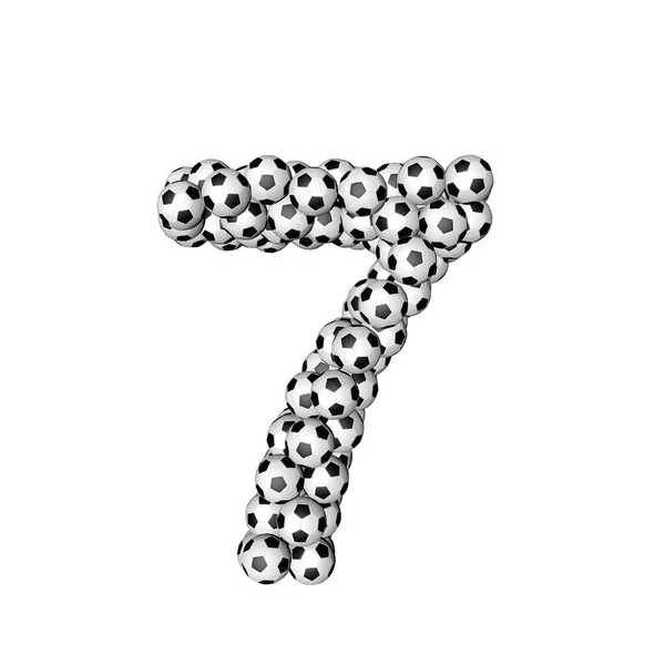 Symbol Made Soccer Balls Number — 스톡 벡터