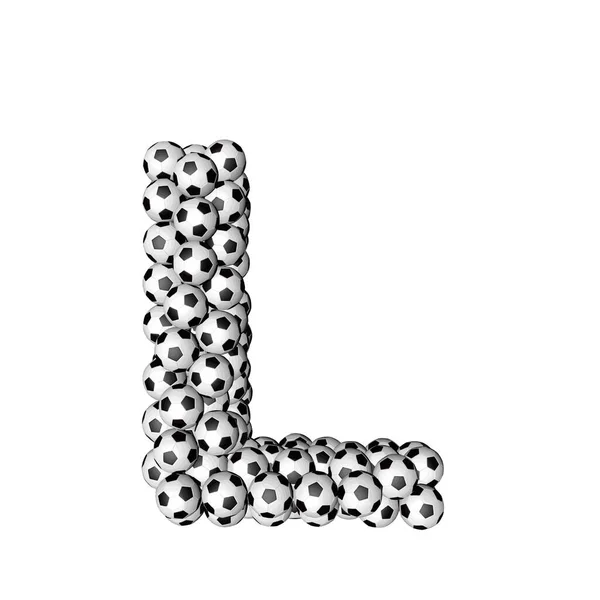 Symbol Made Soccer Balls Letter — Stock vektor