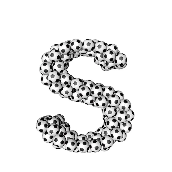 Symbol Made Soccer Balls Letter —  Vetores de Stock