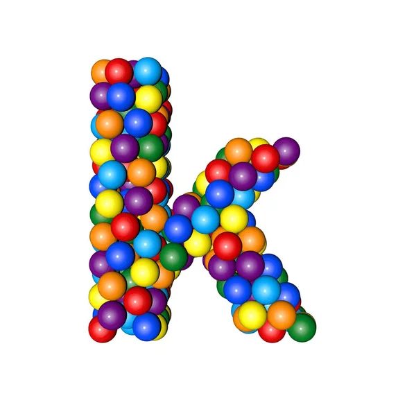 Symbol Balls Rainbow Colors Letter — Vettoriale Stock