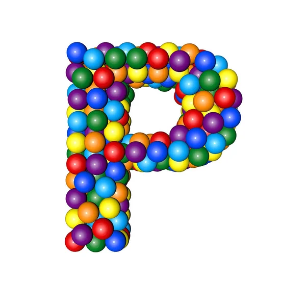 Symbol Balls Rainbow Colors Letter — Image vectorielle