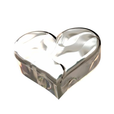 3d symbol made in the form of a heart