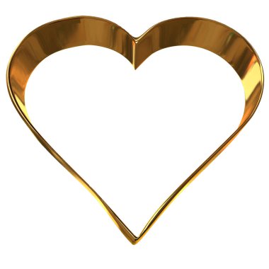 3d symbol as an outline of a heart