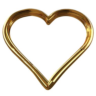 3d symbol as an outline of a heart