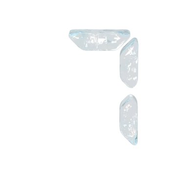 Digital 3d symbol made of ice. number 7