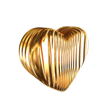 Symbol made in the form of a 3D heart