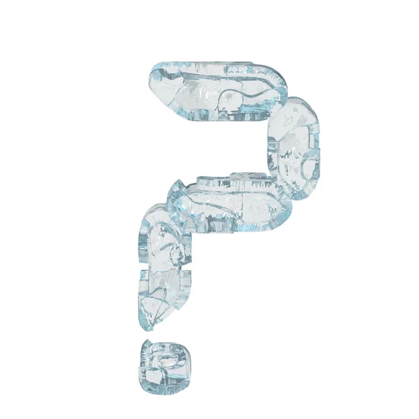 Símbolo Ice Forma Uma Fonte Digital — Vetor de Stock