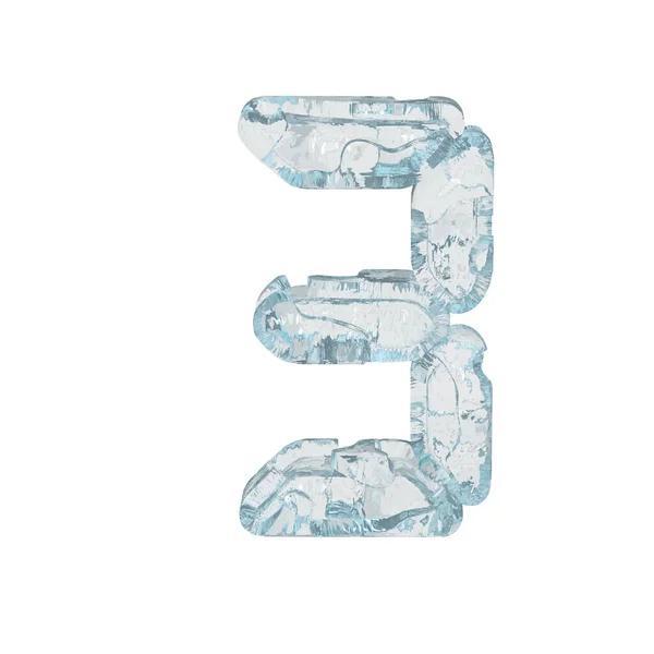 Symbol Ice Postaci Czcionki Cyfrowej Numer — Wektor stockowy