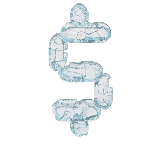 Ice Symbol Form Einer Digitalen Schrift — Stockvektor