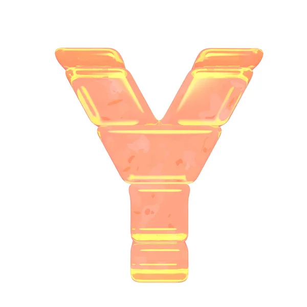 Symbole Glace Couleur Orange Lettre — Image vectorielle