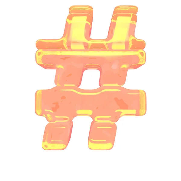 Symbol Wykonany Pomarańczowego Lodu — Wektor stockowy