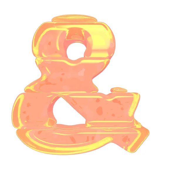 橙色冰块制成的3D符号 — 图库矢量图片
