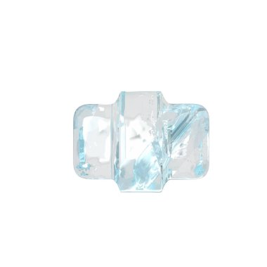 Kalın dikey kayışlı 3D buz sembolü