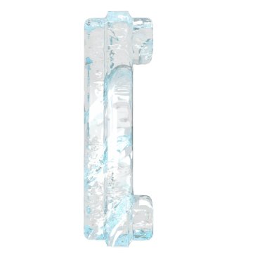 Kalın dikey kayışlı 3D buz sembolü