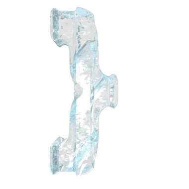 Kalın dikey kayışlı 3D buz sembolü