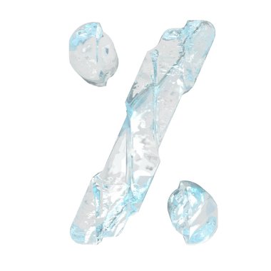 Kalın dikey kayışlı 3D buz sembolü