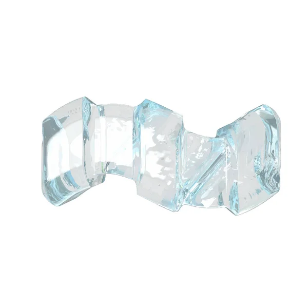 Simbolo Ice Con Spesse Cinghie Verticali — Vettoriale Stock