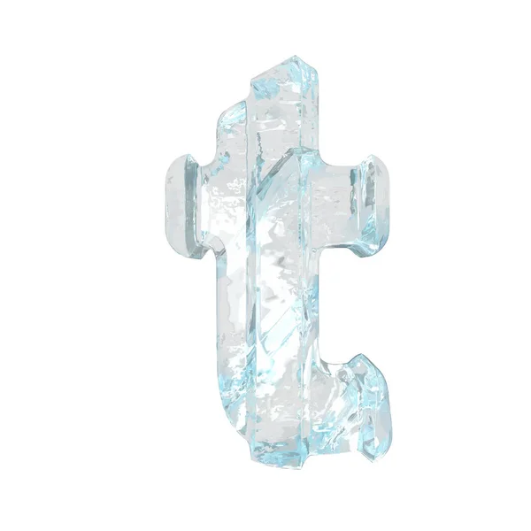 Eis Symbol Mit Dicken Vertikalen Riemen Buchstabe — Stockvektor