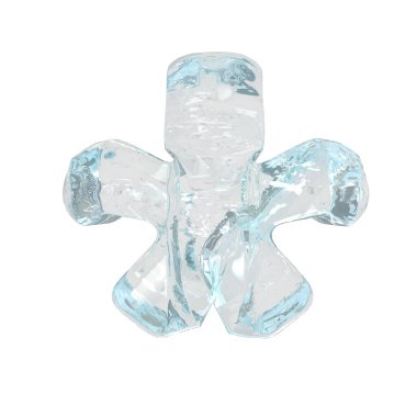 Kalın dikey kayışlı 3D buz sembolü