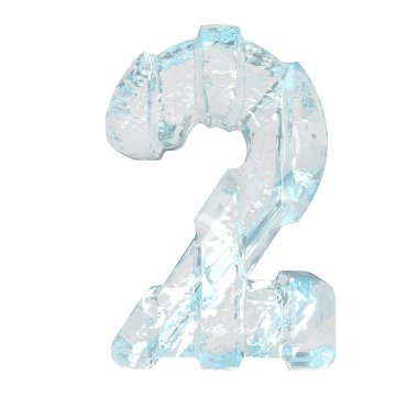 Kalın dikey kayışlı üç boyutlu buz sembolü. 2 numara.