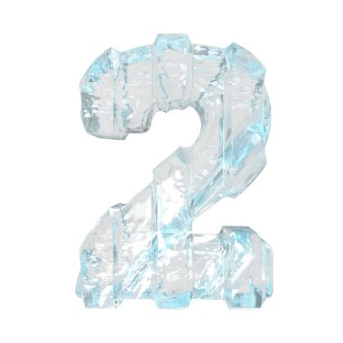 Kalın dikey kayışlı üç boyutlu buz sembolü. 2 numara.