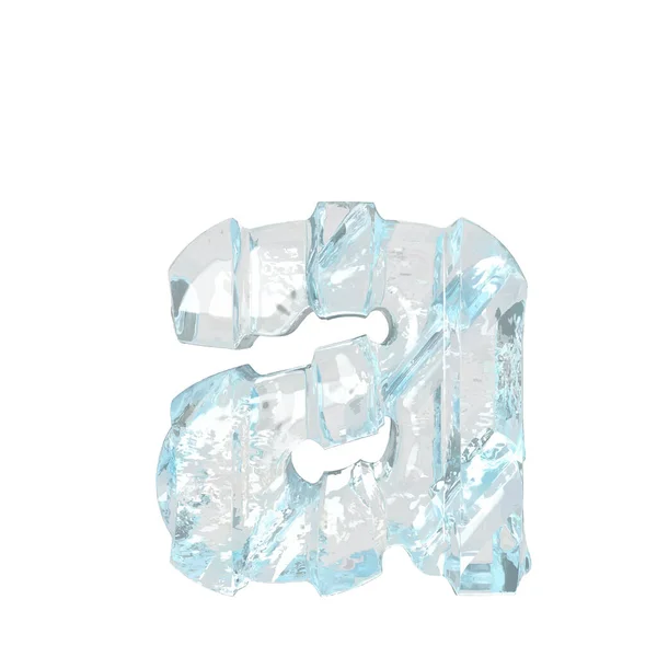 厚い垂直ストラップと氷の3Dシンボル 手紙A — ストックベクタ