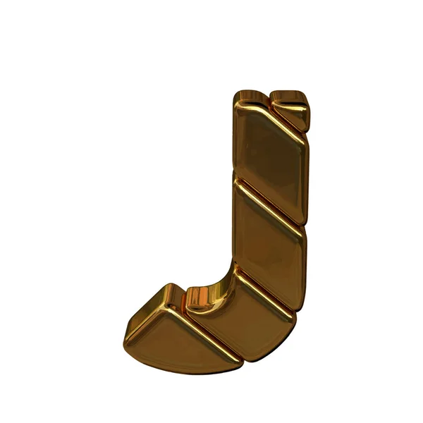 Símbolo Oro Hecho Lingotes Letra — Vector de stock