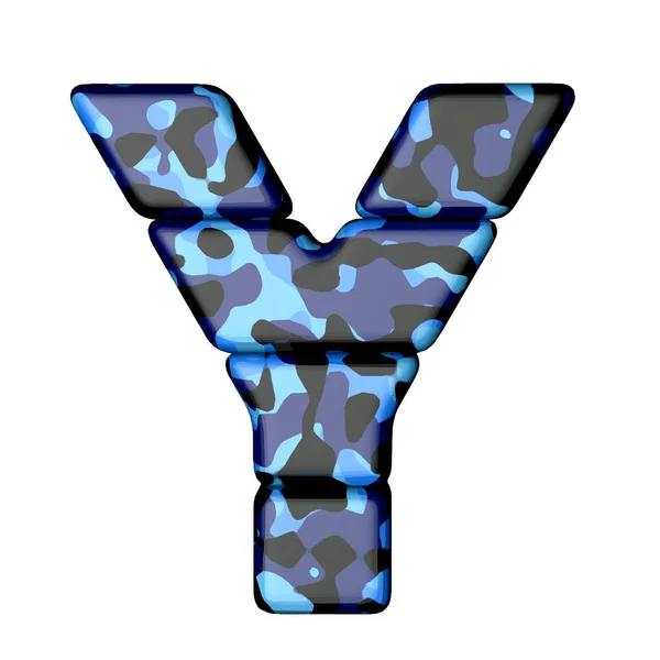 Symbole Camouflage Bleu Lettre — Image vectorielle