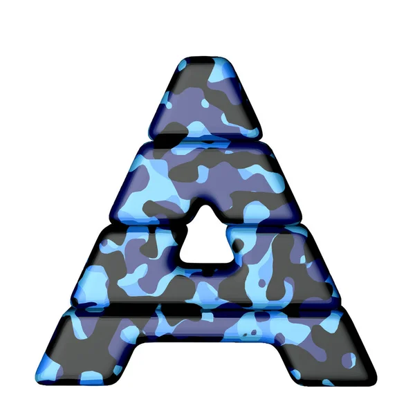 Symbole Camouflage Bleu Lettre — Image vectorielle