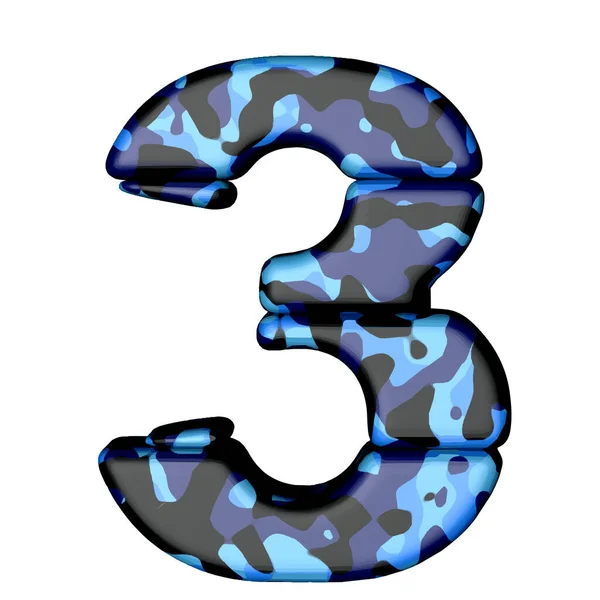 Symbole Camouflage Bleu Numéro — Image vectorielle