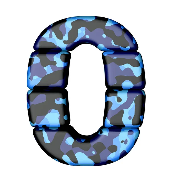 Symbol Blue Camouflage Number — Stock Vector