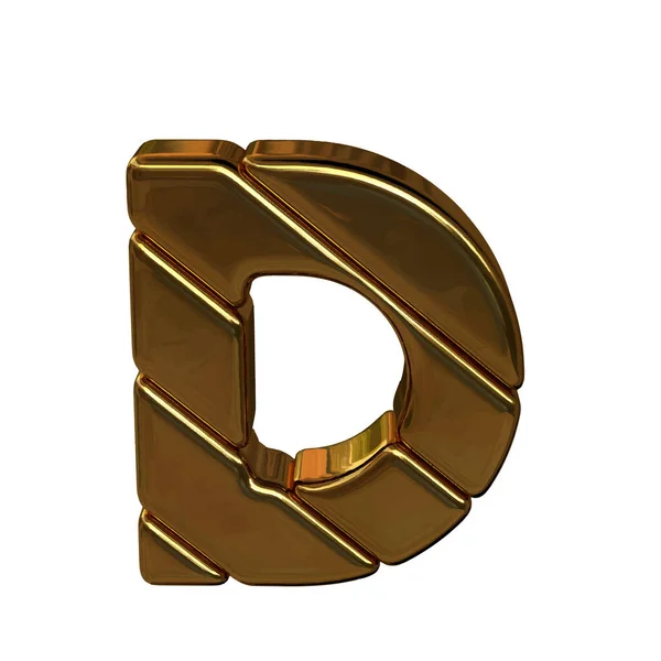Złoty Symbol Zrobiony Sztabu Litera — Wektor stockowy
