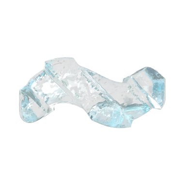 Çapraz kalın kayışlı 3D buz sembolü