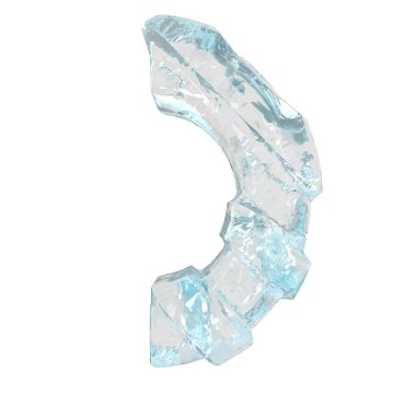 Çapraz kalın kayışlı 3D buz sembolü