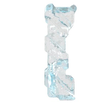 Çapraz kalın kayışlı 3D buz sembolü