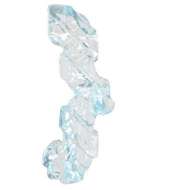 Çapraz kalın kayışlı 3D buz sembolü