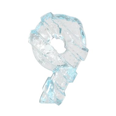 Çapraz kalın kayışlı üç boyutlu buz sembolü. 9 numara.