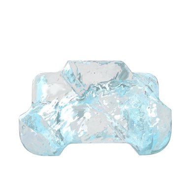 Çapraz kalın kayışlı 3D buz sembolü